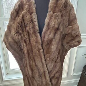 Vintage Associated Furriers Fur Stole - Milk Chocolate Brown